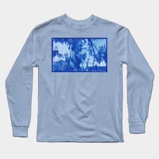 Western Sycamore Cyanotype Long Sleeve T-Shirt